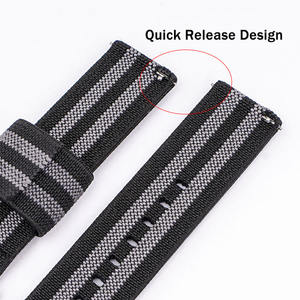 Vendita calda di 18mm 20mm 22mm 24mm elastico tessuto in Nylon cinturino orologio sportivo cinturini per Samsung Gear S3 per Huawei GT - Product Image 3