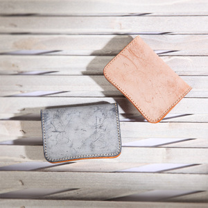 2025 New Handmade Genuine Cowhide Leather Card Holder Vegetable Tanned with Mist Wax Original Coin <b>Purse</b> Design - Product Image 4