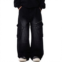 Pantalon cargo ample de haute qualité pour l'été et l'automne, style vintage, logo personnalisé, décontracté, coupe droite, taille moyenne, style hip-hop chinois Y2K