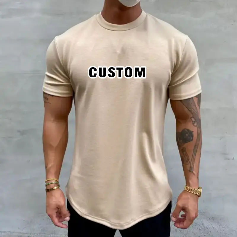 Muscle Workout Compression T-shirt custom sport active athletic clothing quick dry fitted gym wear fitness men gym t shirt
