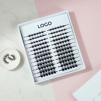 Kit de faux cils pré-collés en grappes pour extensions de cils à domicile, boucles de cils DIY, ensemble de cils en grappes