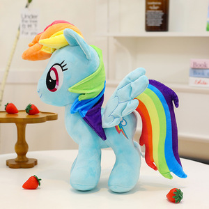 Peluche Cavallo Arcobaleno Carino, Unicorno Magico, Morbido Pupazzo Cartone Animato, Regalo di Compleanno per Bambini, Cuscino, Vendita all'Ingrosso - Product Image 4