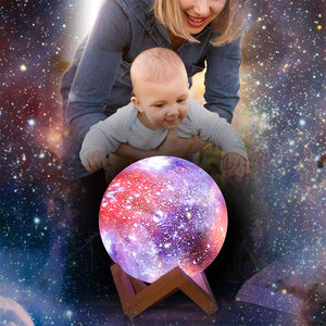 16-색상 변경 3D 인쇄 갤럭시 문 야간 조명 터치 및 원격 제어 기능 - Product Image 4