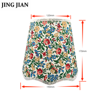 Abat-jour en tissu de lin tissé à la main, design européen imprimé avec des motifs personnalisés