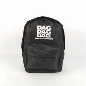 Wholesales Custom Print Girl Boys Daily Backpack Black Women Mini Polyester School Bagpack Bag Black Oxford Backpack Bag