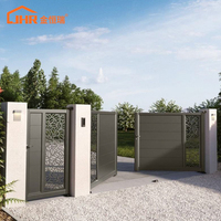 Puerta Batiente de Aluminio de Alta Resistencia, Comercial, para Entrada de Vehículos, Hotel, Patio, Automática, Eléctrica, Personalizada, OEM, Venta al Por Mayor
