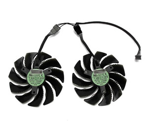 พัดลมการ์ดจอ88มม. T129215SU PLD09210S12HH,พัดลมระบายความร้อนสำหรับ GIGABYTE GTX 1050 1060 1070 Ti GV-RX570 <span class=keywords><strong>580</strong></span> AORUS RX 470 480 <span class=keywords><strong>R9</strong></span> 380X - Product Image 3