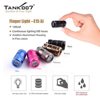Tank007 E15 Ai Lampu Senter Mini Aluminium LED Kuat Gantungan Kunci Senter Logo Kustom untuk Penggunaan Sehari-hari Lampu Portabel Darurat