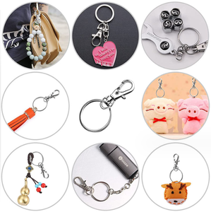 35*25mm Kẽm hợp kim kích hoạt Keychain xoay tôm hùm Claw Clasp với vòng chìa khóa cho hàng thủ công - Product Image 5