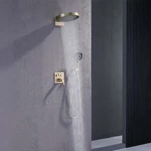 Contemporary Hotel Bathroom Concealed Rain Shower Faucet Set Polished Waterfall Shower System <strong>Massage</strong> Spray Pattern - Product Image 2