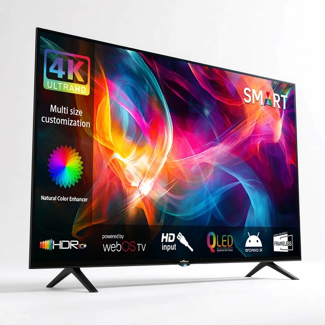 Factory Supply Smart LED TV 19-85 Inch Television Customizable 43 50 55 65 90 75 Inch LCD TV with 12V Power Supply