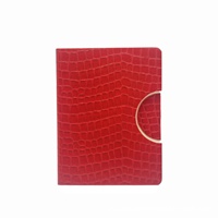 Carnet de notes de luxe en cuir PU effet crocodile, personnalisable, pour bureau, avec reliure cousue, couleur personnalisée, idéal comme cadeau d'affaires