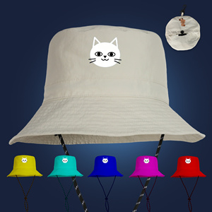 Nhanh Chóng Làm Khô Đồng Bằng Động Vật Thêu Logo Polyester Có Thể Gập Lại Túi Xô Hat Với Chuỗi - Product Image 4