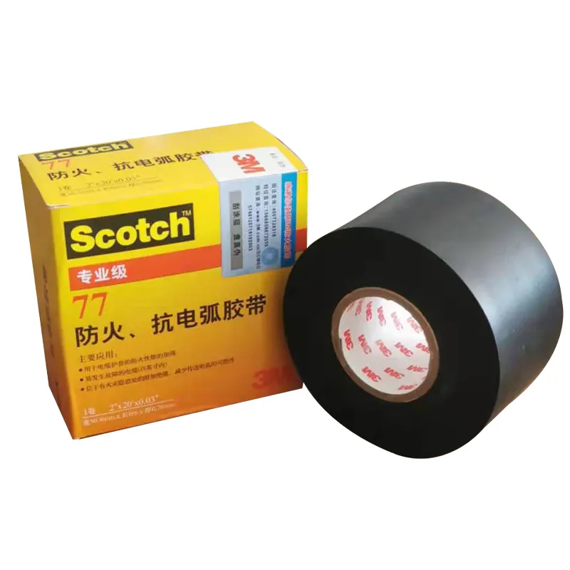 3M 77 Insulation Electrical Tape Arc Resistant Tape Heat Insulation Flame Retardant Black Gray And Fireproof Tape