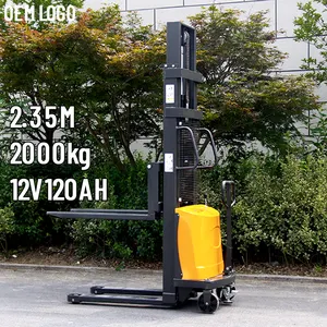 Manual Lifter Stacker 3 Ton With Motor Semi Electric Mini Electric Forklift For Sale