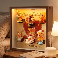 Boîte de rangement et de présentation anti-poussière avec base magnétique pour figurines de blind box, DIY, moderne