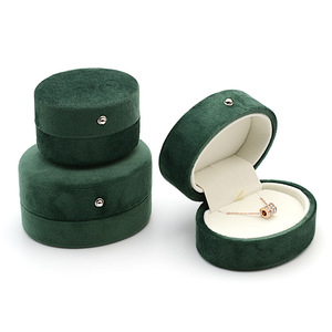 Joyero pequeño negro esmerilado, estuche portátil de terciopelo y cuero para pendientes de franela, varias cajas de papel para almacenar joyas - Product Image 4