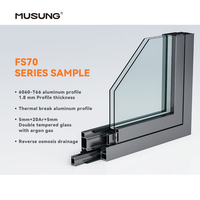 Nouvelle porte extérieure en aluminium très vendue, conception à seuil bas sur mesure, étanchéité supérieure pour villas et maisons jumillées
