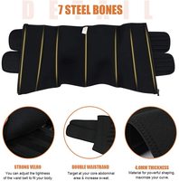 HEXIN Ceinture double en néoprène pour brûler les graisses de sauna avec fermeture à glissière sur le devant Ceinture amincissante pour brûler les graisses pour femmes