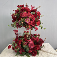 Décoration de mariage Couronne florale orange Centres de table Fleur artificielle Blush Rose Ball