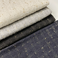 Tissu en tweed mélangé à carreaux tissés style Chanel pour manteaux, costumes et sacs pour femmes C-1