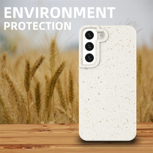 Custodia per cellulare completamente biodegradabile per <span class=keywords><strong>Smartphone</strong></span> con paglia di grano ecologica per piante naturali per Cover <span class=keywords><strong>Samsung</strong></span> Galaxy S22 - Product Image 4
