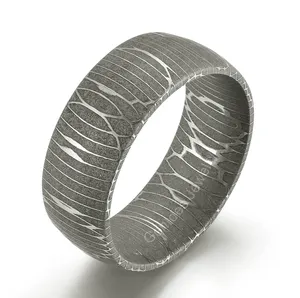 Gentdes Jewelry New Arrived Damascus Ring Men's Wedding Ring