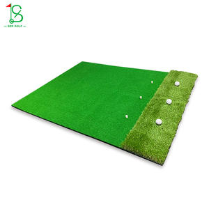 Tapete de Práctica de Golf 2 en 1 para Interiores con Césped Largo y Corto, Base Antideslizante de EVA - Product Image 1