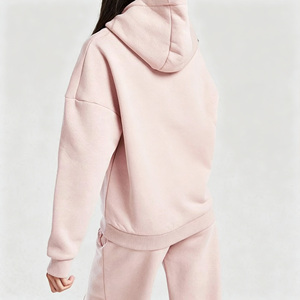Sweats à capuche de marque personnalisés pour filles Impression bouffante Motif Sport Rose Sport Sweat à capuche overhead pour filles - Product Image 2