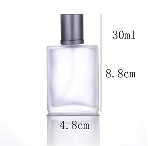 Wholesale Custom Logo 30ml 50ml 100ml Empty Luxury Flat Square Spray Fragrance <b>Bottle</b> Clear Refillable Perfume Glass <b>Bottle</b> - Product Image 4