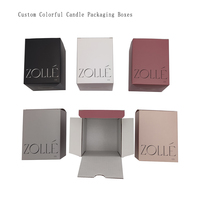 Boîte d'emballage personnalisée pour pots de bougies de couleur arbitraire avec logo, boîte cadeau en papier kraft pour bougies, boîte pliante