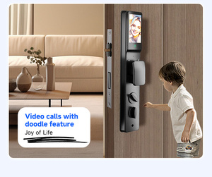 Israel cửa thông minh khóa cửa Keyless tuya Wifi vân tay đẩy kéo khóa nhà với máy ảnh sinh trắc học Khóa cửa airbnb không thấm nước - Product Image 5