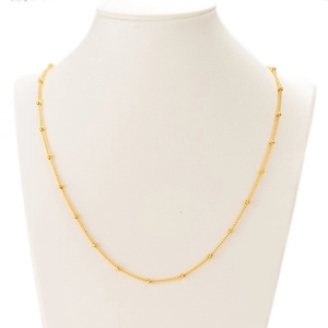 Collier chaîne gourmette italienne en acier inoxydable 316L, <span class=keywords><strong>plaqué</strong></span> <span class=keywords><strong>or</strong></span> 18 carats PVD, étanche, inaltérable, pour femmes et hommes, classique, à superposer, vente en gros - Product Image 6