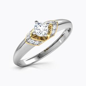 Vàng Đầy Đồ Trang Sức Nhà Sản Xuất <span class=keywords><strong>1</strong></span> <span class=keywords><strong>Carat</strong></span> <span class=keywords><strong>Carat</strong></span> Vòng Cắt Kim Cương Solitaire Engagement Ring 6 Prong Lý Tưởng Cắt - Product Image 5