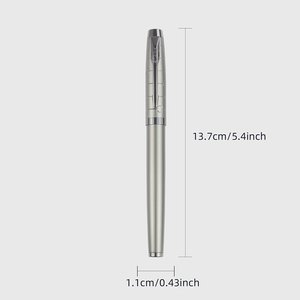 Gun grigio nero asta di metallo penna stilografica con Logo personalizzato ufficio commerciale scrittura pratica penna regalo perfetto per lui/lei - Product Image 3
