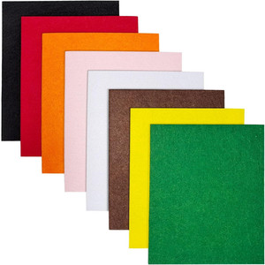 Jtnohx 2mm dày cứng cảm thấy tấm vải cho Thủ công mỹ nghệ đồ chơi trang trí nhà với 8pcs gói với nhà máy BSCI Kiểm Toán - Product Image 1