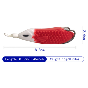 Leurre de grenouille souple de pêche 8.8cm 15g leurre d'appât souple avec crochet d'abreuvoir à sang - Product Image 2