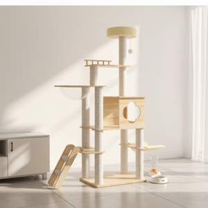 Arbre à <span class=keywords><strong>chat</strong></span> multifonctionnel, grand condo <span class=keywords><strong>pour</strong></span> <span class=keywords><strong>chat</strong></span> avec échelle et lit <span class=keywords><strong>pour</strong></span> <span class=keywords><strong>chat</strong></span> - Product Image 4