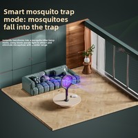 Nouvelle Lampe Anti-Moustiques Pliable 4-en-1 pour la Maison, Alimentée par Batterie Intégrée, Électrique et Non Toxique