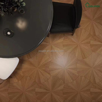 Parquet en bois massif à grain de bois façonné, parquet en forme de feuille de lotus, chambre à coucher, salon, cuisine, parquet décoratif artistique