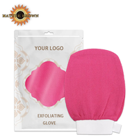 Gant exfoliant Kessa coréen en viscose double texture 100% pour le corps, soyeux, rose, style marocain
