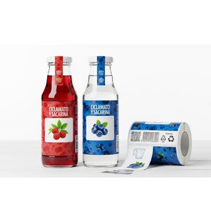 Étiquettes en papier adhésif imperméables avec logo personnalisé pour les bouteilles de bière, d'eau minérale et de boissons énergisantes - Adhésif plus résistant, tailles et couleurs personnalisées - Product Image 2