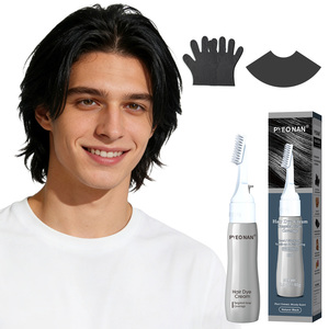 โลชั่น<span class=keywords><strong>ย้อม</strong></span><span class=keywords><strong>ผม</strong></span>สมุนไพรสีดำธรรมชาติ กึ่งถาวร ปราศจากแอมโมเนีย สำหรับปิดผมขาว <span class=keywords><strong>ผู้ชาย</strong></span> ผู้หญิง OEM 80 มล. - Product Image 2