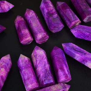 Offre Spéciale : Pierre de Guérison en Cristal Naturel, Pointe de Pierre de Lune Violette Polie à la Main, Décoration d'Intérieur - Product Image 3