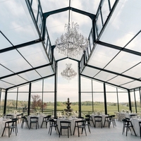 Tentes de réception transparentes TNETCHO Comercial Heavy Duty pour 500 personnes, pour événements en plein air, tente cathédrale 10x10