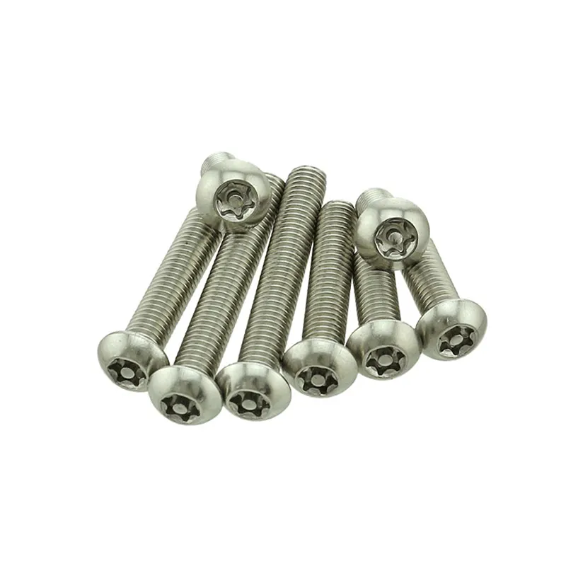 Stainless Steel A2 A4 Ss304 Torx Button Pan Head Security Machine Screw With Pin
