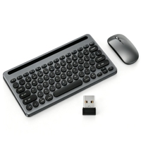Clavier sans fil rechargeable Type-C 3 modes 108 touches avec récepteur USB + connexion filaire, ergonomique, silencieux, pour le bureau