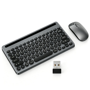 <span class=keywords><strong>Clavier</strong></span> sans fil rechargeable Type-C 3 modes 108 touches avec récepteur USB + connexion filaire, ergonomique, silencieux, pour le bureau - Product Image 1