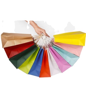 Bolsas de Papel Desechables al por Mayor, Bolsas de Papel para Compras, Bolsas de Papel Kraft Reciclables Personalizadas con su Propio Logotipo - Product Image 6
