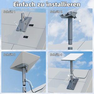Support de toit de précision Starlink Mini, pivotant à 360°, inclinaison réglable à 90°, support en aluminium T6061, étanche pour tous les toits - Product Image 6